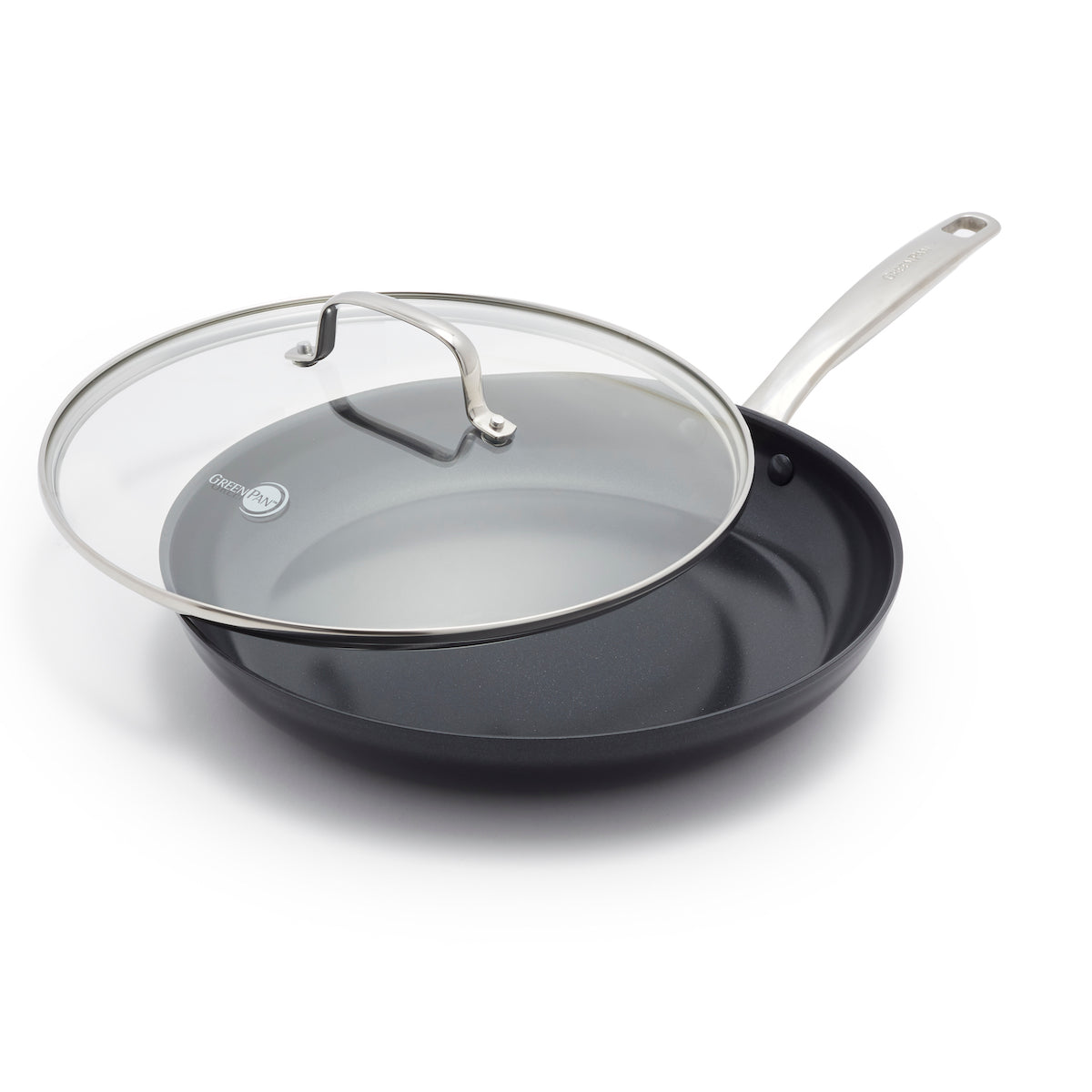 Chatham Black Ceramic Nonstick 12" Frypan with Lid