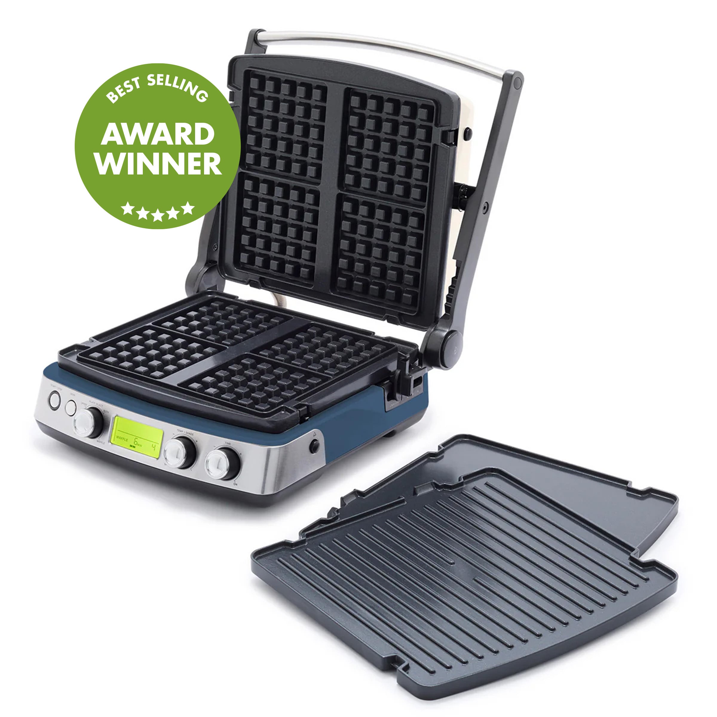 Elite Multi Grill, Griddle & Waffle Maker | Oxford Blue