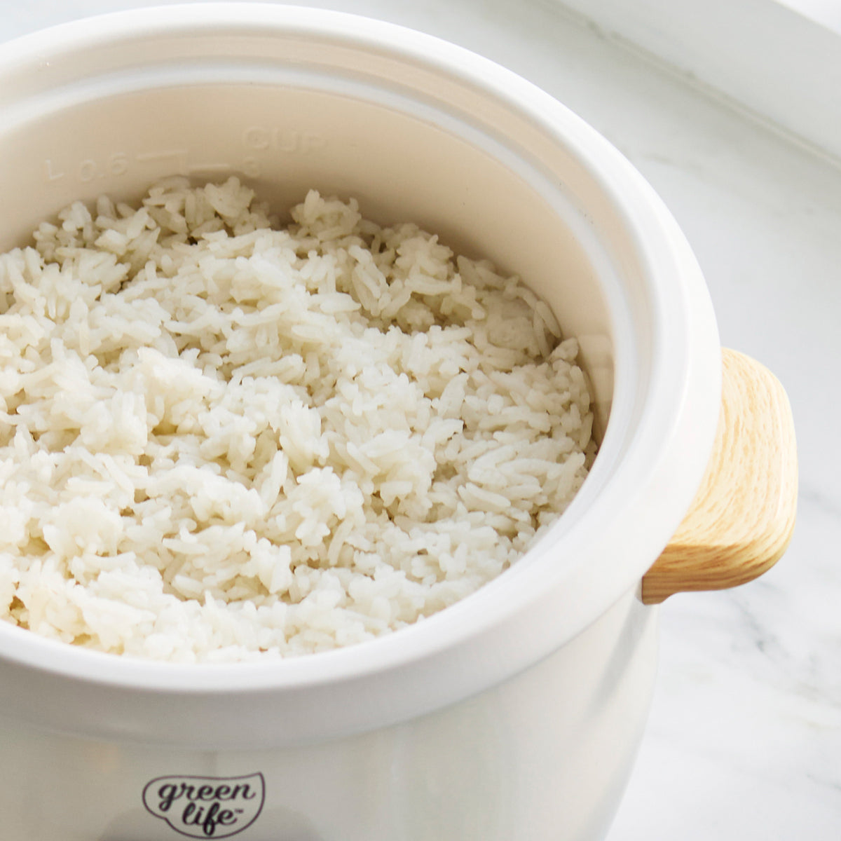 GreenLife 6-Cup Rice Cooker | Cream