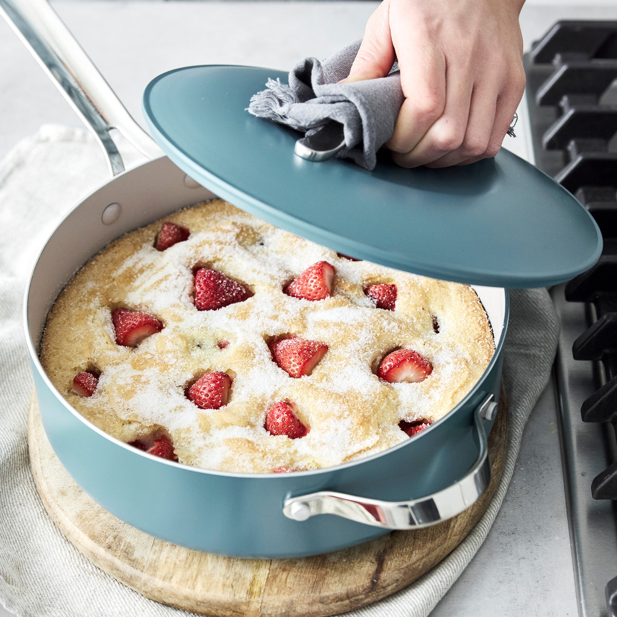 Nova Ceramic Nonstick 3-Piece Cookware Set | Deep Teal