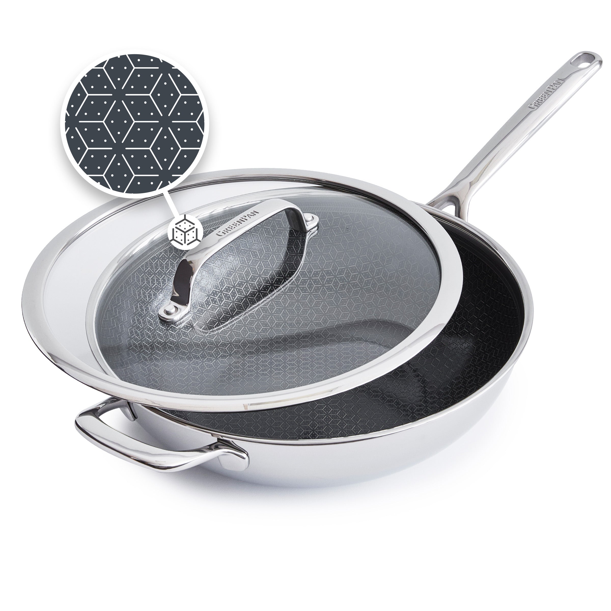 Spectra Thermobond Hybrid Ceramic Nonstick 12" Wok with Lid