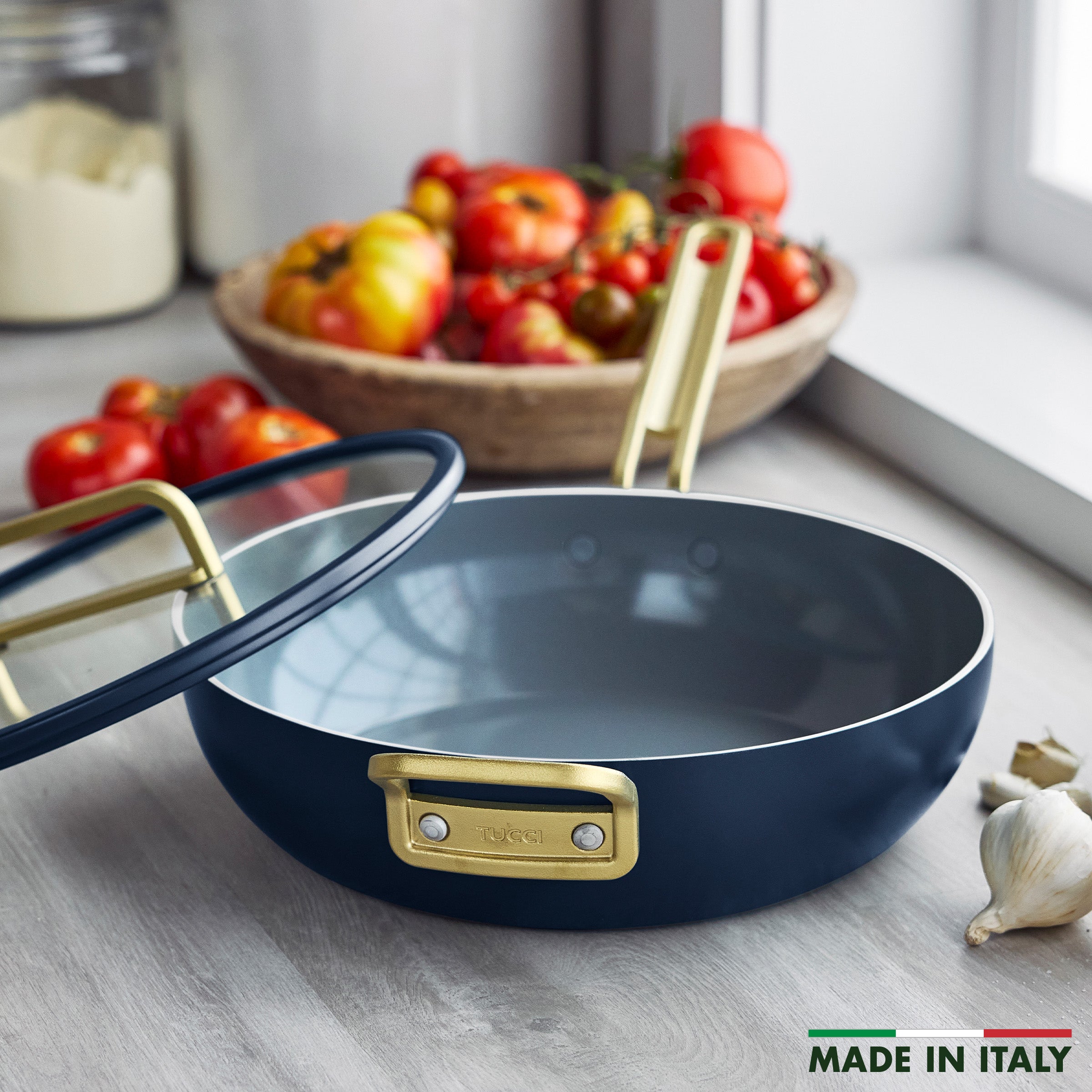 Stanley Tucci™ Ceramic Nonstick 4.5-Quart Stanley Pan Jr. | Marino Blue