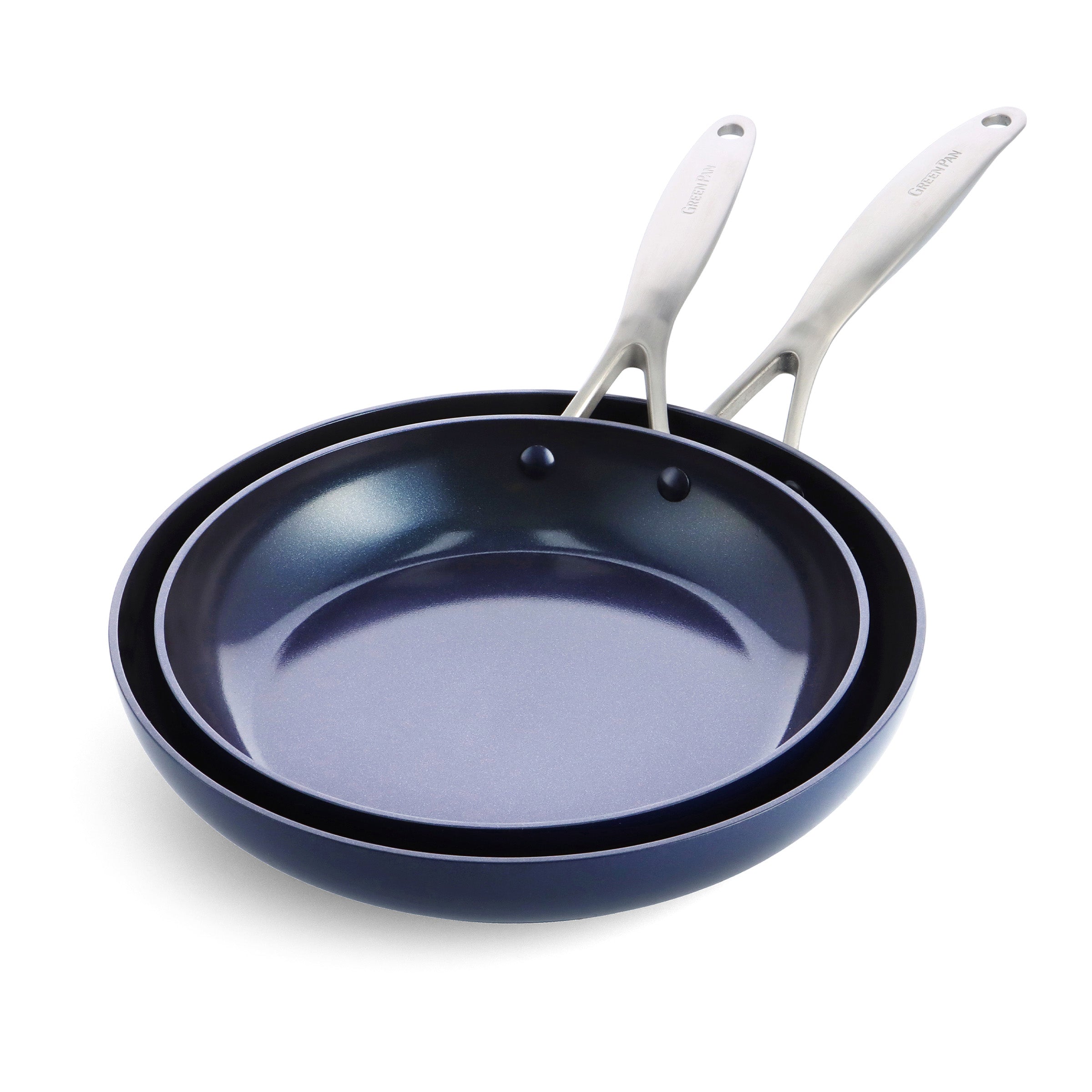Valencia Pro Ceramic Nonstick 10" and 12" Frypan Set | Midnight Blue